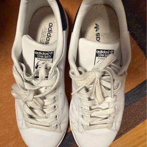 Adidas White and Black Logo Sneakers (7)